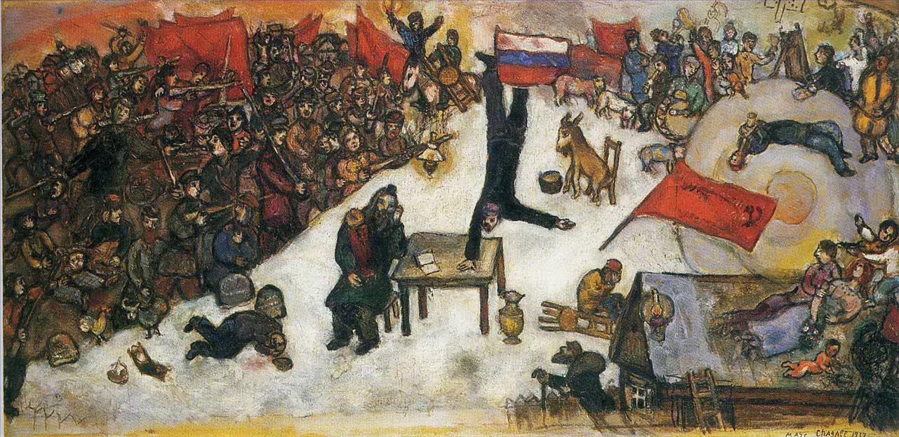 Der Revolution 2 Zeitgenosse Marc Chagall Ölgemälde